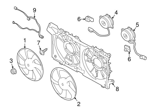 Factory direct sales of Japanese car engine cooling fan motors - Subaru (45131AL00A)